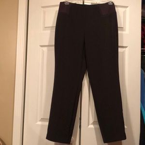 Kim Rogers sz 12 Brown Stretchy Pull on Pants with Inset Stretch Waistband